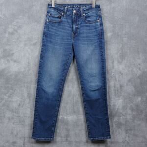 AMERICAN EAGLE Slim Straight Airflex+‎ Denim Jeans Dark Wash Mens Sz 28x28